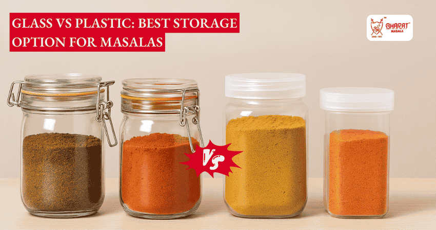 Glass Jars vs. Plastic Containers: What’s Best for Storing Masalas?